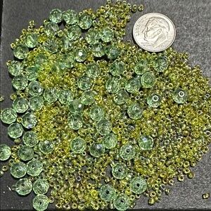 56.  Glass Faucet 6mm Beads & 2.2mm Seed Beads